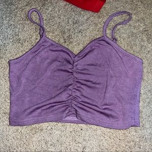 Cute cropped purple tank top
